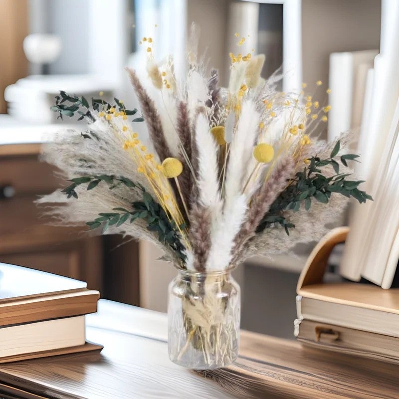 Bluejw Elegant Mixed Eucalyptus Dried Flower Bouquet - Bohemian Style Eco-Friendly Dried Plants Anniversary Mother's Day Christmas Decor - Image 4