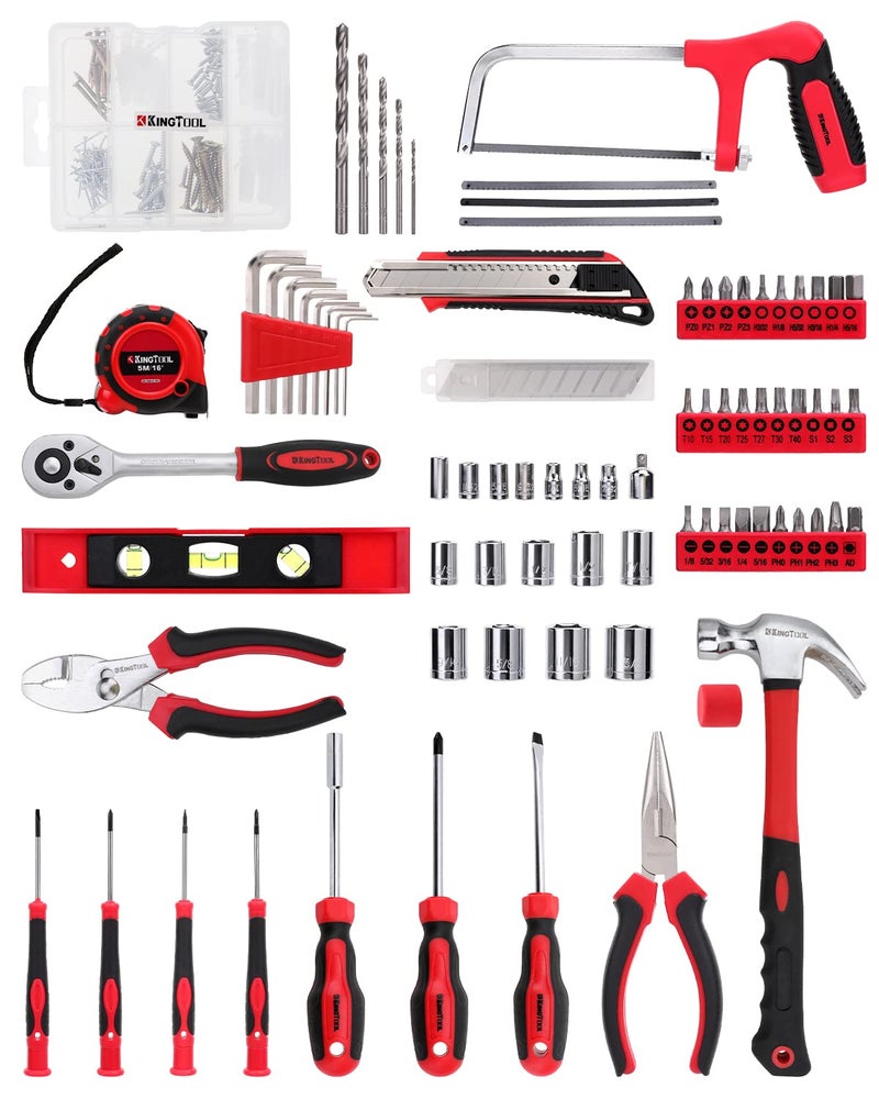 KingTool Home Repair Tool Kit - 226 Piece General Home/Auto Repair Tool Set, General Mechanic Tool Set, General Household Tool Kit, Perfect for Homeowner, Diyer, Handyman - Image 3
