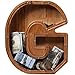 ladenk 12 Inch Extra Large Wooden Kids Letter Piggy Bank Piggy Bank for Boys Girls Initial G Bank Alphabet Money Bank for Birthday - Image 2
