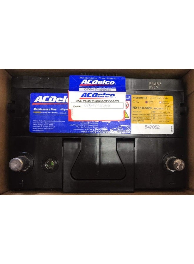 Ac Delco AC DELCO CAR BATTERY 80D26R / NX110-5MF 12V 70AH - Image 4
