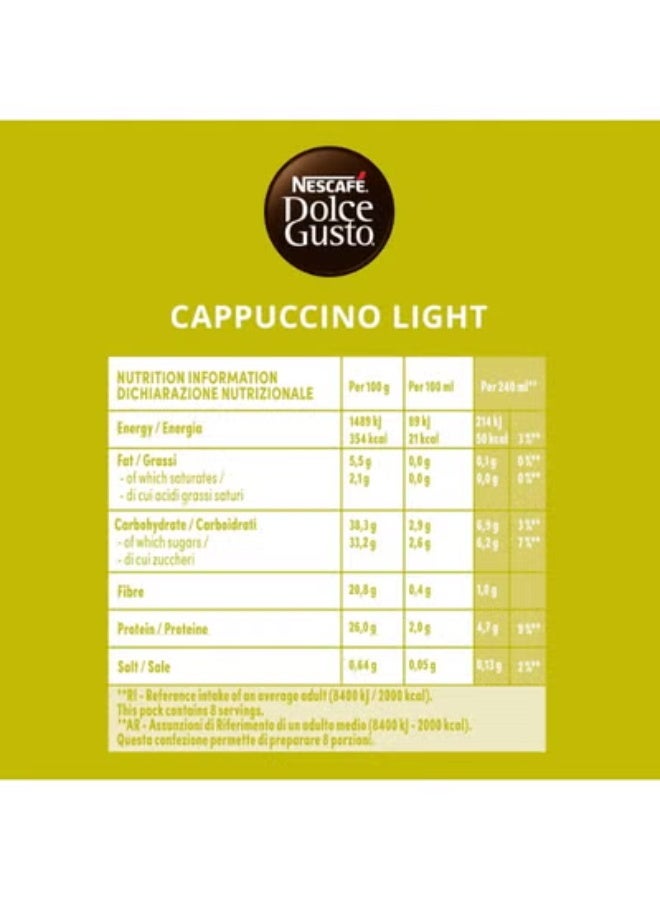 Dolce Gusto Nescafe Dolce Gusto Skinny Unsweetened Cappuccino  Coffee Capsules - 16 Capsules - Image 3