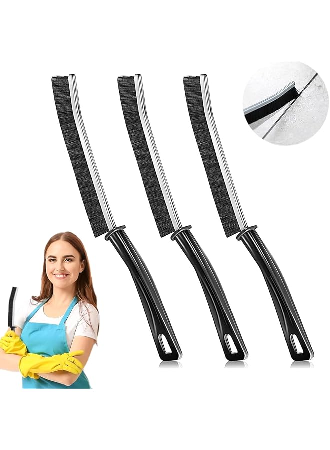 PROMASS Black Gap Cleaning Brush, New Multifunctional Crevice Cleaning Tool, Dead Corners Brushes for Bathroom Kitchen Tiles Window Door Slots(3pc) - Image 1