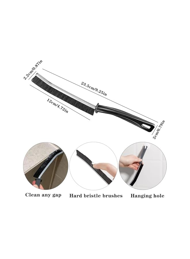 PROMASS Black Gap Cleaning Brush, New Multifunctional Crevice Cleaning Tool, Dead Corners Brushes for Bathroom Kitchen Tiles Window Door Slots(3pc) - Image 2