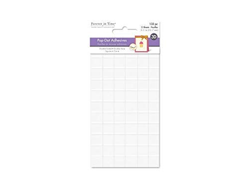 Forever In Time 3D Pop Dots Square Dual-Adhesive Foam Mount, 1/2-Inch, 132 Per Package (PD110) , White - Image 5