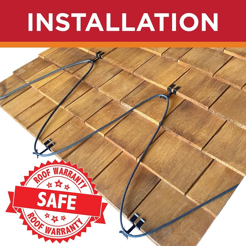 Grip Clip Roof Clips, Safe for Heat Tape, Electric Cable & Roof Heat Cable Installation, Prevents Roof Damage, Easy Nail-Free Outdoor Cable Clips, Your Ultimate Cable Clip (.625-25 Pack) - Image 4