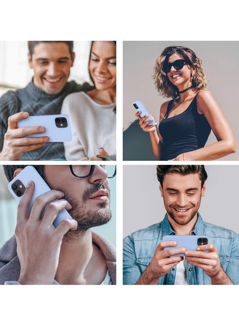 متوافق مع جراب iPhone 11 مقاس 6.1 بوصة من السيليكون السائل النحيف 4 طبقات من مطاط الجل الناعم المقاوم للصدمات مع بطانة من الألياف الدقيقة المضادة للخدش (أزرق فاتح) - Image 5