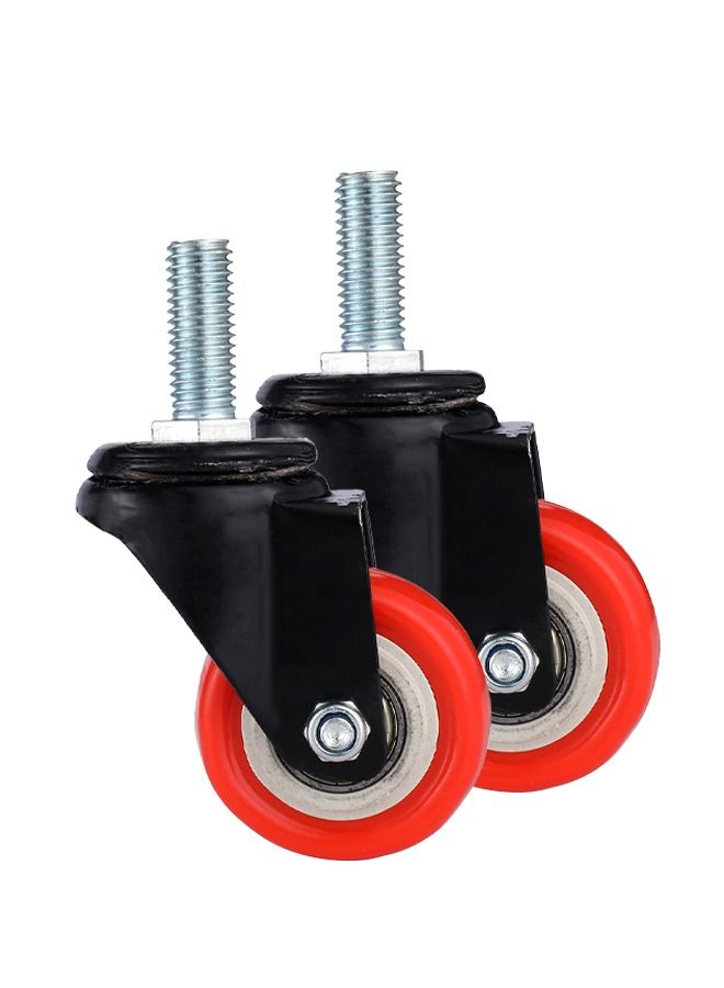 بي إم بي تولز طقم عجلات متحركة مع كرة مزدوجة و مع مسمار مكون من قطعتين - 63 ملم - أسود - Image 1