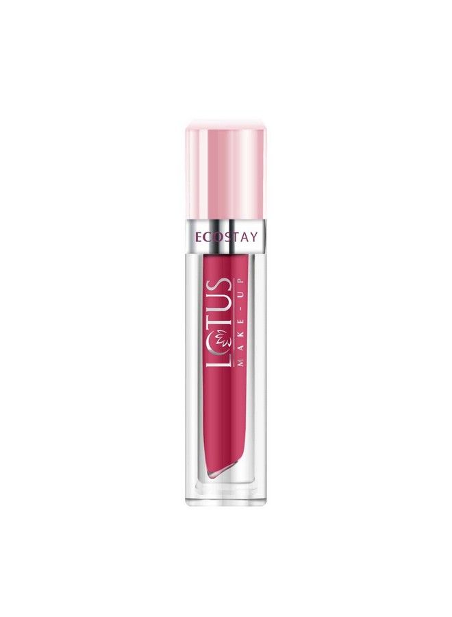 Lotus Makeup Ecostay Matte Lip Lacquer Call It Cherry Pink 4 G - Image 1