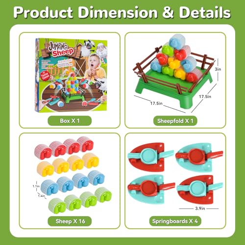 ISMETACU HeapOSheep Game for Kids Ages 412 Fun Family Catapulting Board Games for 24 Players Perfect Party Activity and Ideal Gift for Kids Adults - Image 5