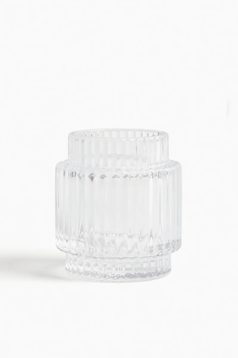 H&M Glass candle holder
