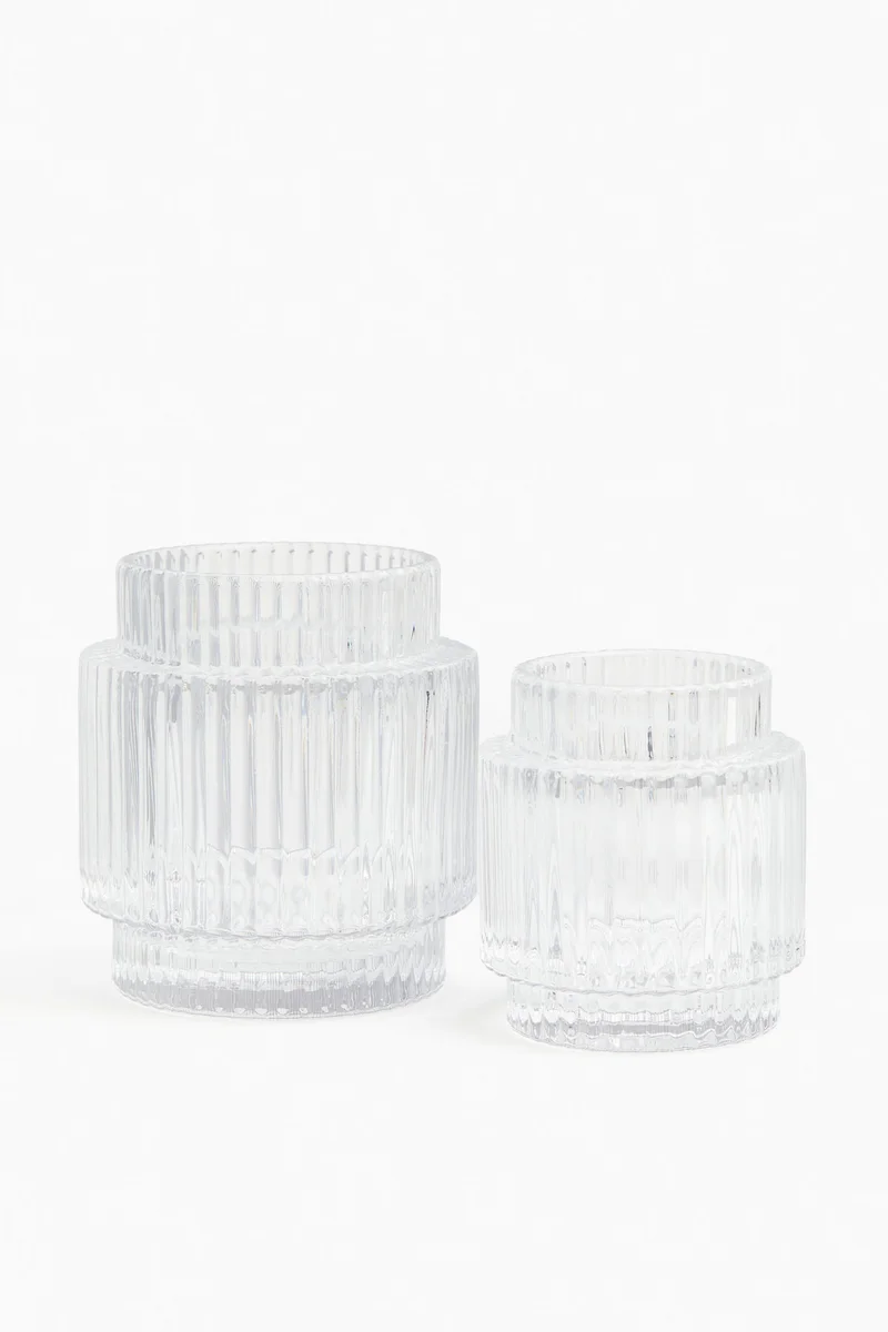 H&M Glass candle holder