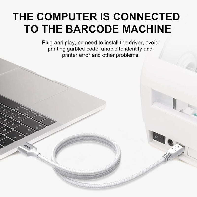 USB Printer Cable 10FT/3Meter Scanner Cable USB Printer Cord Type A to Type B Durable USB 2.0 Scanner Cord High Speed for HP,Canon,Dell,Epson,Lexmark,Xerox,Brother,Samsung and More - Image 5