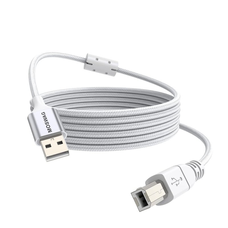 USB Printer Cable 10FT/3Meter Scanner Cable USB Printer Cord Type A to Type B Durable USB 2.0 Scanner Cord High Speed for HP,Canon,Dell,Epson,Lexmark,Xerox,Brother,Samsung and More - Image 1