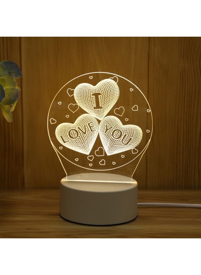 NIBEMINENT Table Decoration 3D LED Night Lamp Yellow