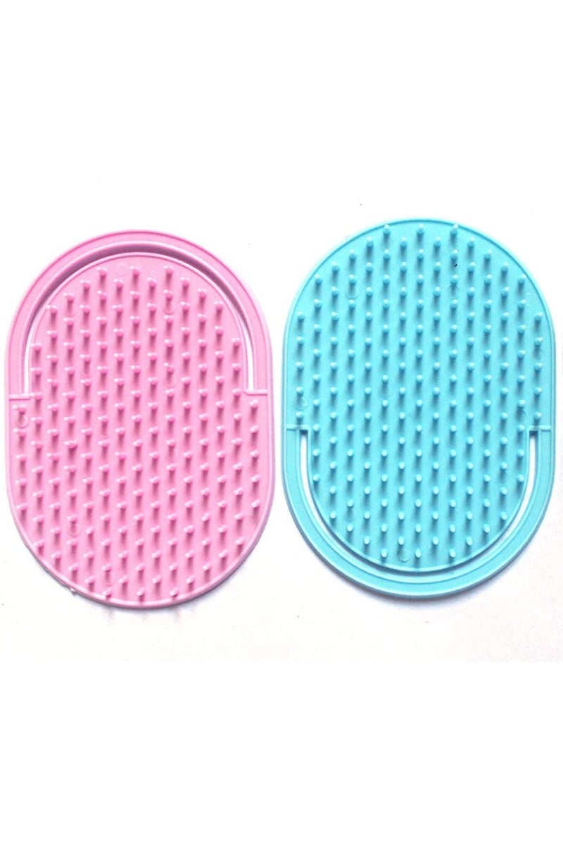 HK Round Combs Finger Comb 2pc Pocket Hair Comb  Washing Comb Shampoo Massage Comb Flat Brush for Men and Women - Image 1