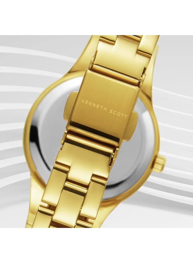KENNETH SCOTT Women's Stainless Steel Analog Watch K22517-GBGH - 28 mm
