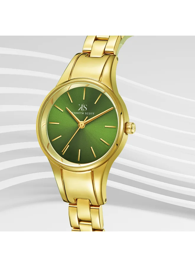 KENNETH SCOTT Women's Stainless Steel Analog Watch K22517-GBGH - 28 mm