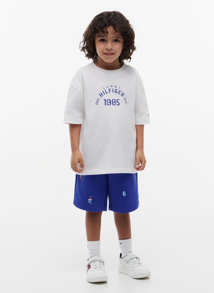 TOMMY HILFIGER Terry T-Shirt And Shorts Outfit - Image 1