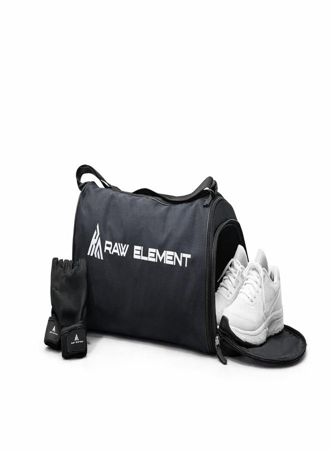 Raw Element Combo of Gym Bag with Shoe Compartment & Sports Gloves - Image 2