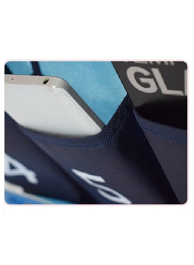 Numbered Pocket Chart Over Door Hanging Classroom Organizer for Cell Phones Calculators Holders Blue (30 Pockets)  - Image 2