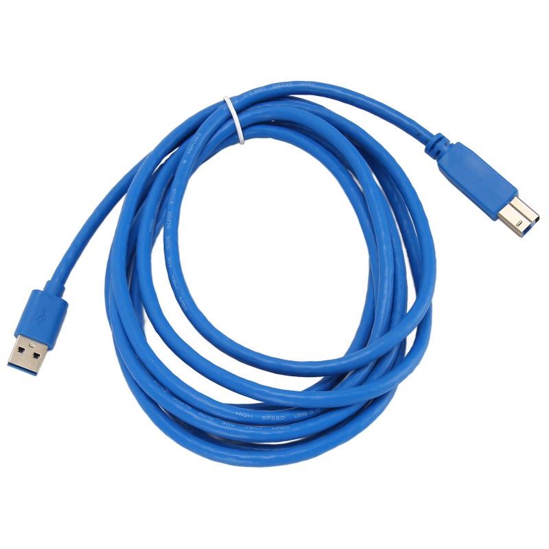 كابل طابعة USB 3.0 من ذكر A إلى ذكر B سرعة 5 جيجابت في الثانية طول 9.8 أقدام من النحاس مع غلاف من البولي فينيل كابل سكانر USB لمدارات الأقراص الصلبة الخارجية والمحاور (Hub) - Image 4