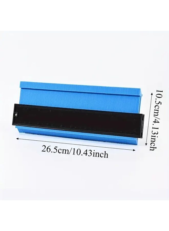 Blue Heavy Duty ABS Contour Gauge 10 Inch Scale Adjustable Locking Scribing Tool - Image 4