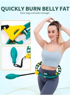 GROIC Smart Weighted Hula Hoop for Adults Weight Loss, Removable Massage with Smart Counter Adjustable Size with Auto-Spinning Ball, Best Exercise Hoola Hoops Plus Size Weight Loss Workout  - Image 4