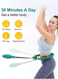 GROIC Smart Weighted Hula Hoop for Adults Weight Loss, Removable Massage with Smart Counter Adjustable Size with Auto-Spinning Ball, Best Exercise Hoola Hoops Plus Size Weight Loss Workout  - Image 2