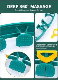 GROIC Smart Weighted Hula Hoop for Adults Weight Loss, Removable Massage with Smart Counter Adjustable Size with Auto-Spinning Ball, Best Exercise Hoola Hoops Plus Size Weight Loss Workout  - Image 3