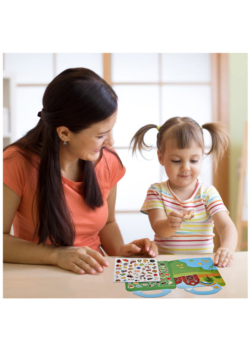 general Reusable Activity Sticker Learning Toys for Kids, Early Education Book Puzzle(Farm) - Image 5