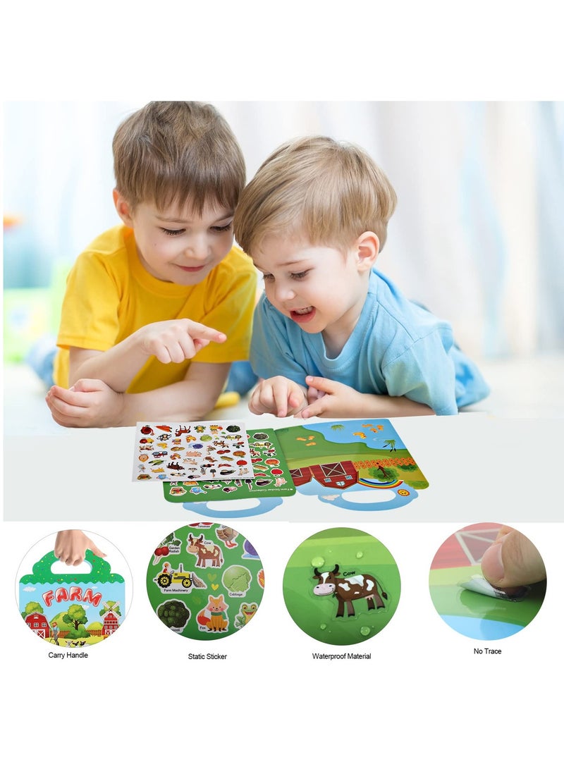 general Reusable Activity Sticker Learning Toys for Kids, Early Education Book Puzzle(Farm) - Image 3
