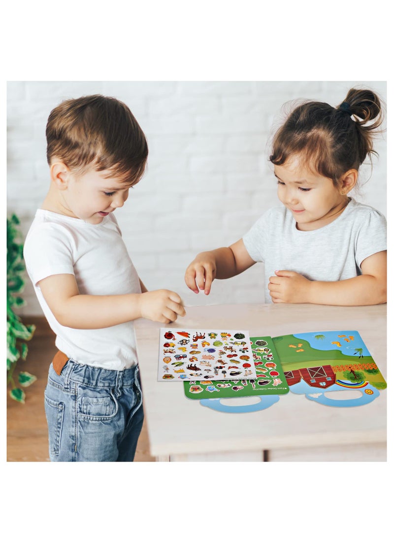 general Reusable Activity Sticker Learning Toys for Kids, Early Education Book Puzzle(Farm) - Image 4