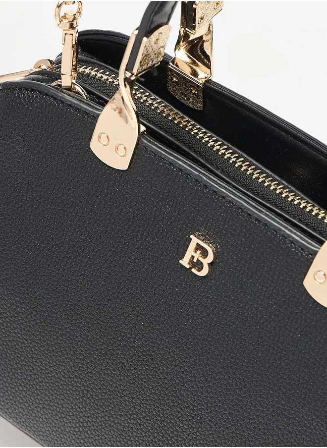 Flora Bella Textured Tote Bag with Chain Strap and Zip Closure