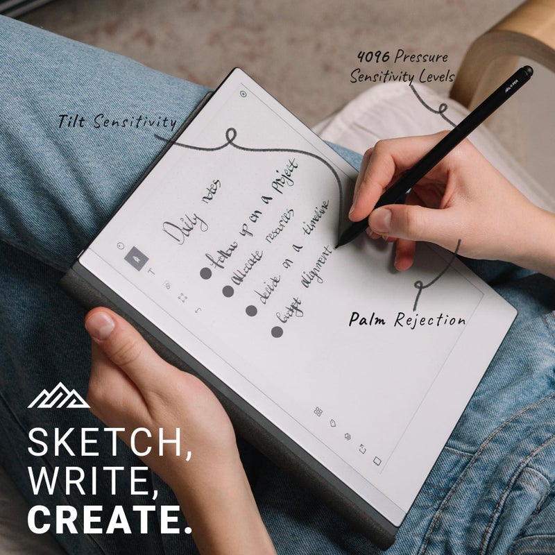 Group Vertical V-Pen EMR Stylus Remarkable 2 Pen Replacement with Digital Eraser + 5 Tips | 4096 Pressure Level Sensitivity & Palm Rejection | Digital Pen Marker Plus Compatible Kindle Scribe & Tablet Pen - Image 4