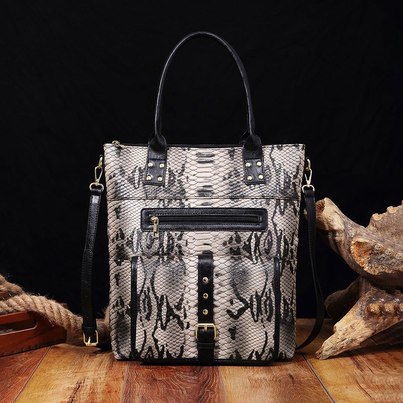 Retro New Tote Snake Shoulder Handbag Aztec For Independent Station Tk - Image 1