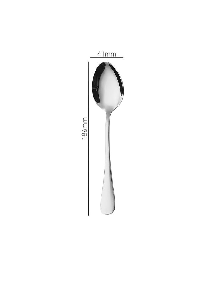 Thick Stainless Steel Tableware Home Soup spoon Dessert spoon Ice Cream Spoon Silver