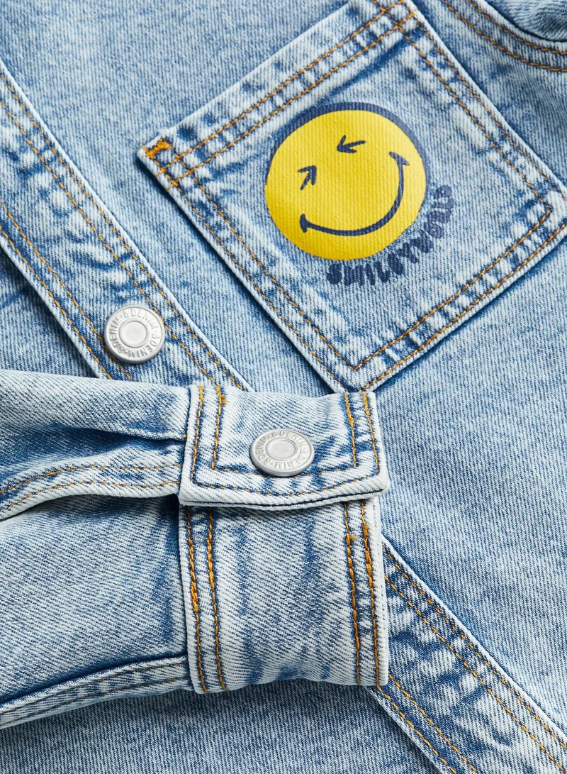 H&M Kids Smily Print Denim Shirt