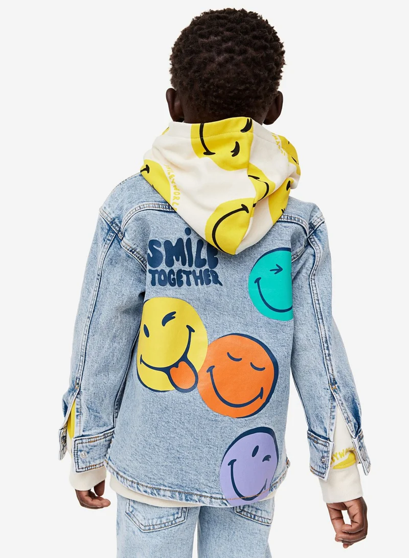 H&M Kids Smily Print Denim Shirt