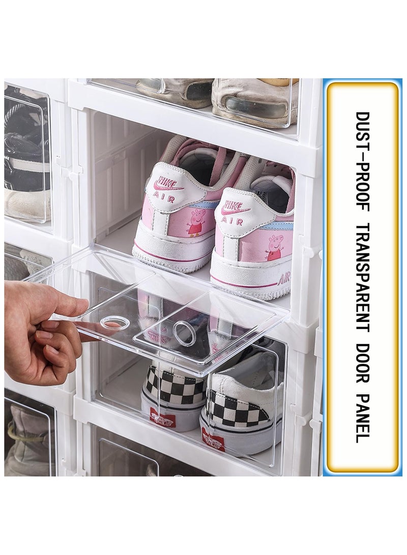 HYTTER Foldable Free Standing Shoe Rack | Space-Saving Organizer for Neat Shoe Storage | Stylish and Durable Design (6 Compartment) - Image 2
