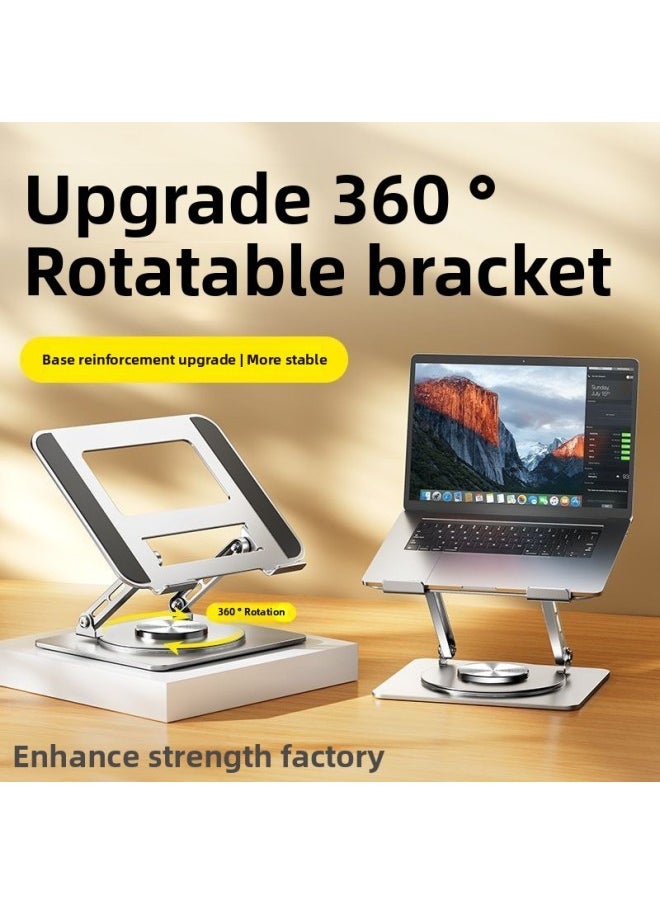 360 ° Rotating Laptop Bracket Bracket Desktop Elevator Lifting Suspended Heat Dissipation Base 360 Degree-Color:Space Gray [super Premium Edition] 720 Degree Rotation