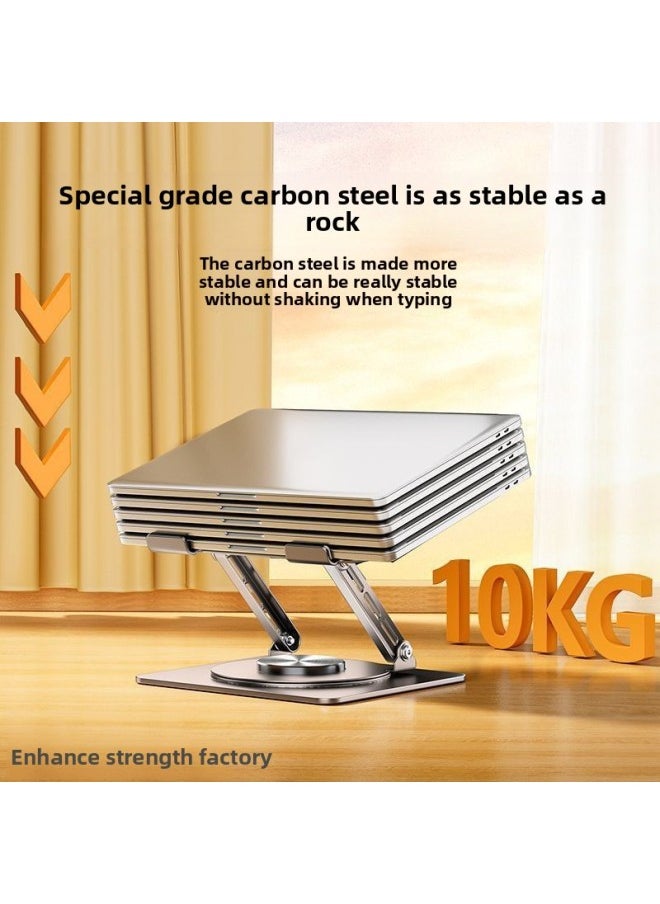 360 ° Rotating Laptop Bracket Bracket Desktop Elevator Lifting Suspended Heat Dissipation Base 360 Degree-Color:Space Gray [super Premium Edition] 720 Degree Rotation