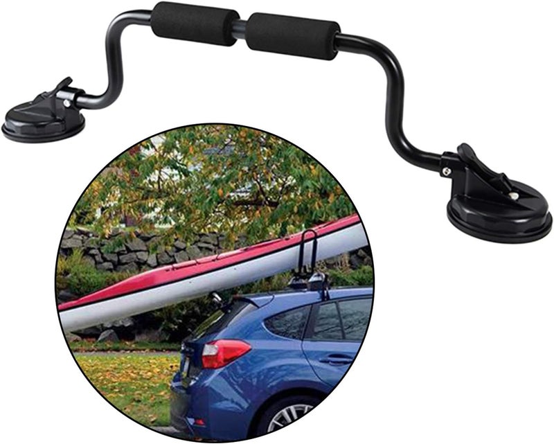 klarako Kayak Suction Cup Holder, Canoe Load Assist Rack for Mounting Kayaks and Canoes to Car Roof, Boat Roller for Travel  Black - Image 3