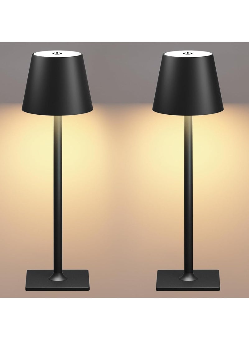 ارستيد مصباح طاولة LED لاسلكي مكتب ببطارية قابلة للشحن عبر USB باللون الأسود - Image 3