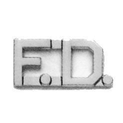 HWC FD F.D. FIRE DEPARTMENT FIREFIGHTER Collar Brass Insignia Pins NICKEL 1/2" (Pair !!) - Image 3