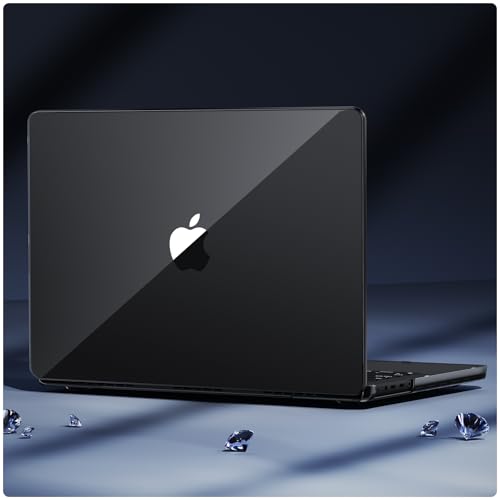 Soonjet Compatible for MacBook Pro 14 inch Case | M5 M4 M3 M2 M1 Pro/Max 2026-2021 | 100% Clear, Refined Black | Protective Hard Shell Laptop Cover | Crystal Black - Image 1