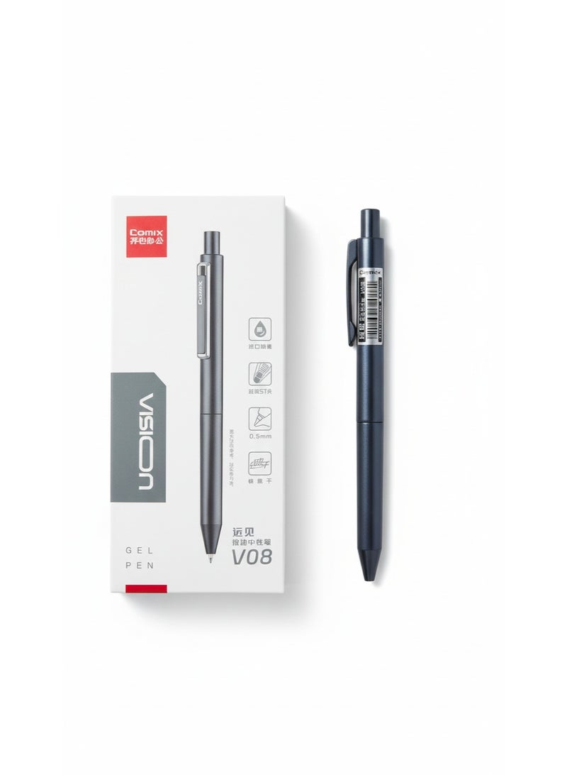 كوميكس قلم جيل 0.5 مم ، اسود ، 12 حبة V08 - Image 3