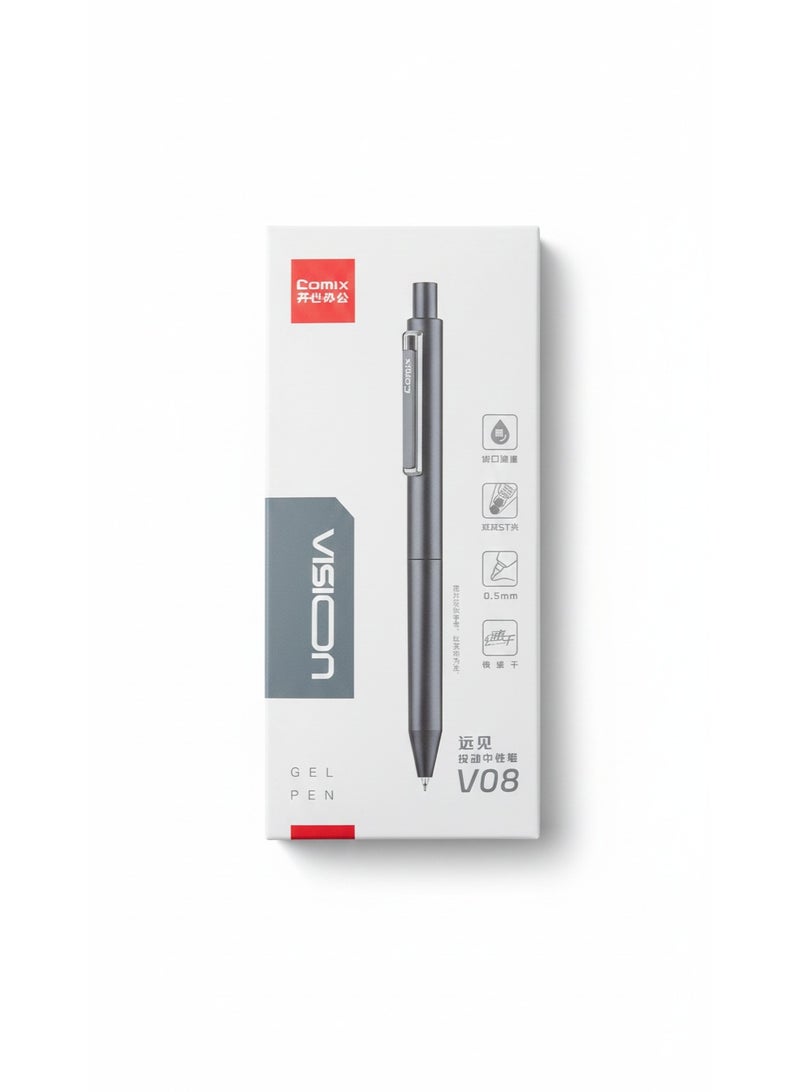 كوميكس قلم جيل 0.5 مم ، اسود ، 12 حبة V08 - Image 4