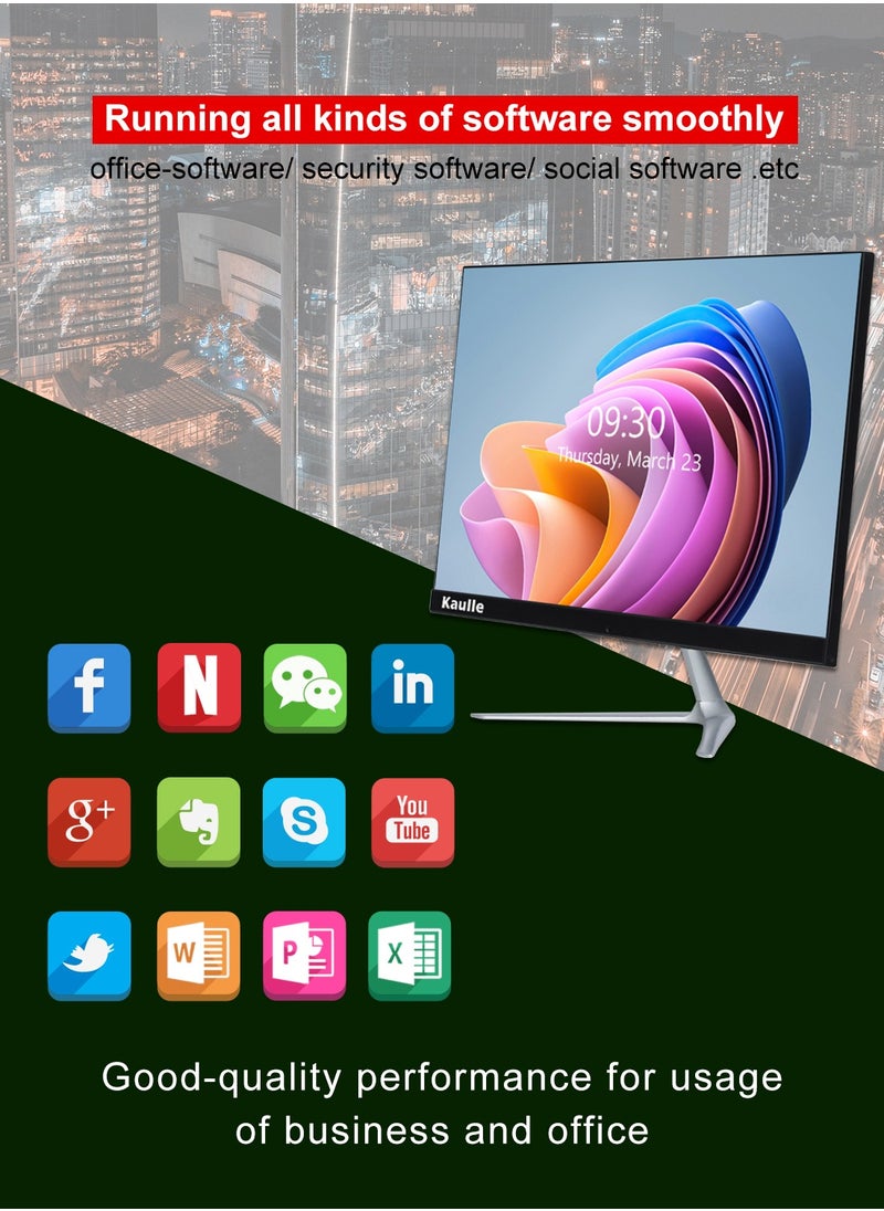 Kaulle - Desktop Computer All In One PC 23.8 Inch,‎Intel Core i5-1135G7 Processor,16 GB Ram, 512 GB Ssd,Windows 11  All In One Desktop Computer With Keyboard And Mouse Black KLY238H4G7 - Image 1