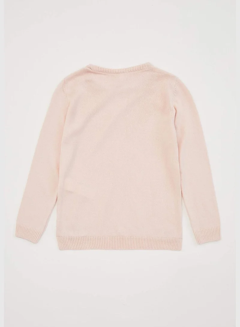 DeFacto Girl Tricot Regular Fit Crew Neck Clean Pullover