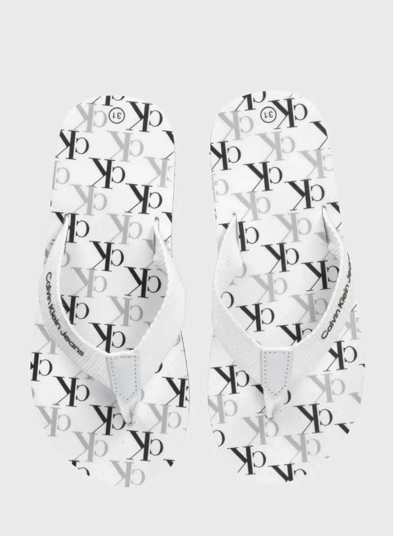Calvin Klein Jeans Kids Slip On Flip Flop
